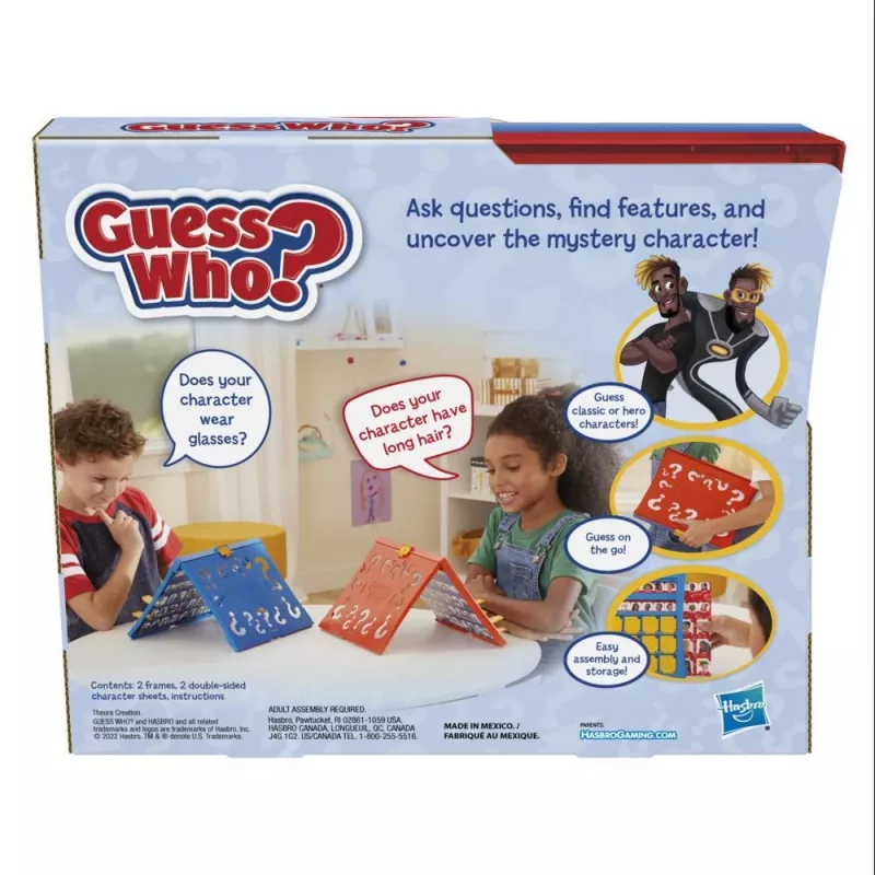 Hasbro Gaming Guess Who? Original spėjimo žaidimas, stalo žaidimas vaikams nuo 6 metų, 2 žaidėjams