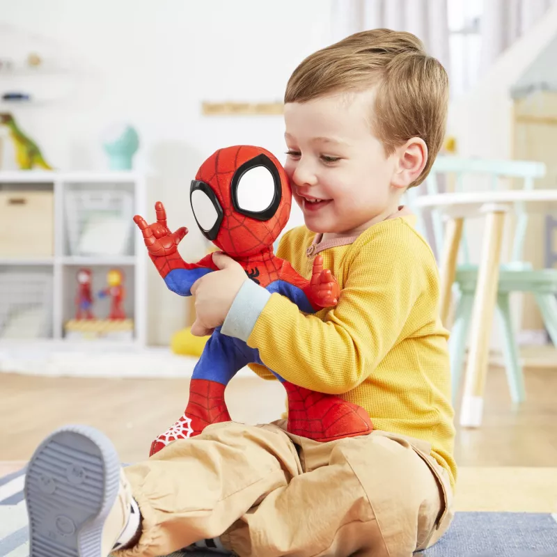 Marvel Spidey ir Jo Nuostabūs Draugai Šokantis ir Ropojantis Spidey, Interaktyvus Minkštas Žaislas su Muzika ir Garais