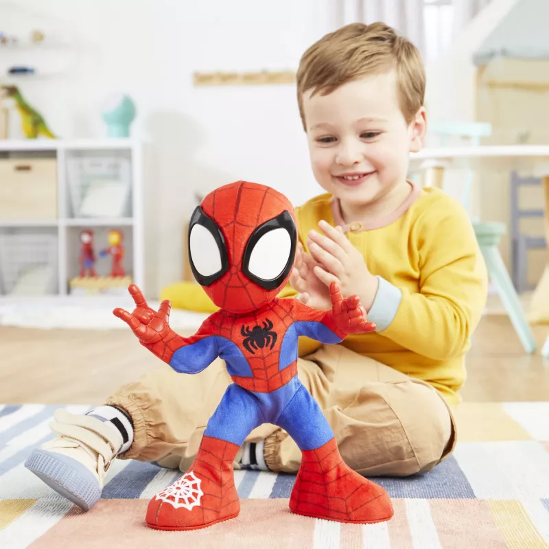 Marvel Spidey ir Jo Nuostabūs Draugai Šokantis ir Ropojantis Spidey, Interaktyvus Minkštas Žaislas su Muzika ir Garais