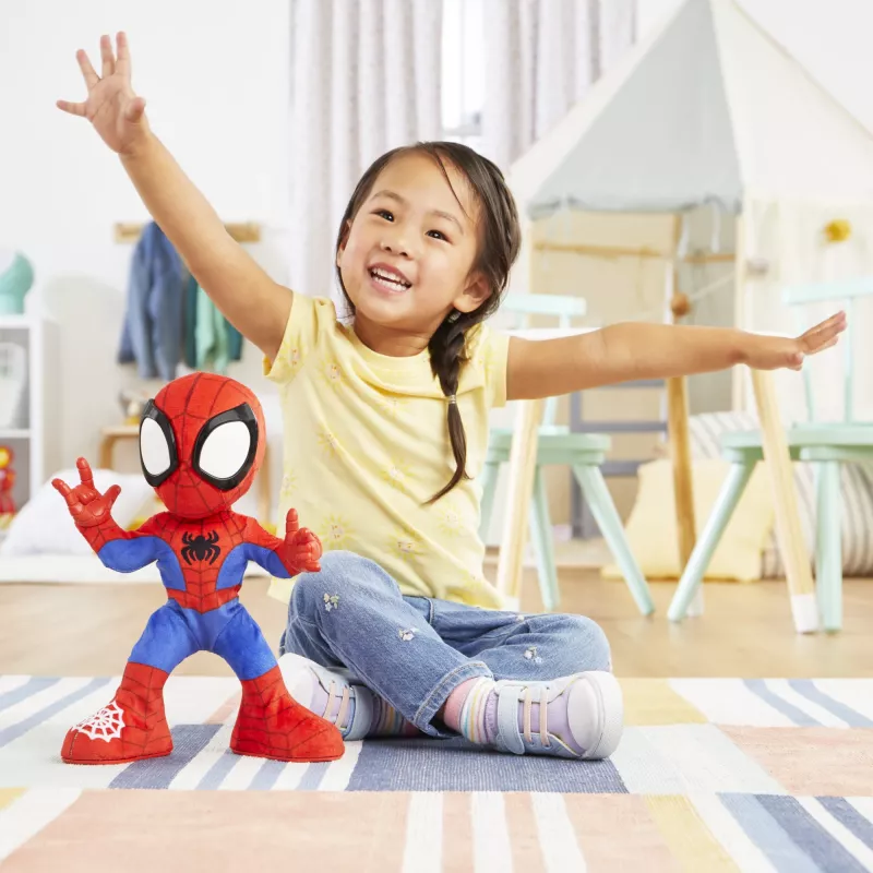 Marvel Spidey ir Jo Nuostabūs Draugai Šokantis ir Ropojantis Spidey, Interaktyvus Minkštas Žaislas su Muzika ir Garais
