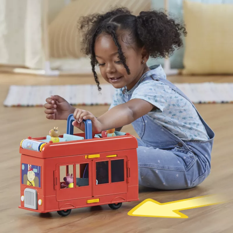 Peppa Pig 2 viename vakarėlių autobusas, veiksmo/nuotykių, 3 metai, įvairiaspalvis, plastikinis