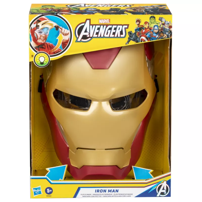 Marvel Avengers Iron Man Flip FX Kaukė, Vaikiška, Veido kaukė, 5 m., Filmas, 1 vnt.