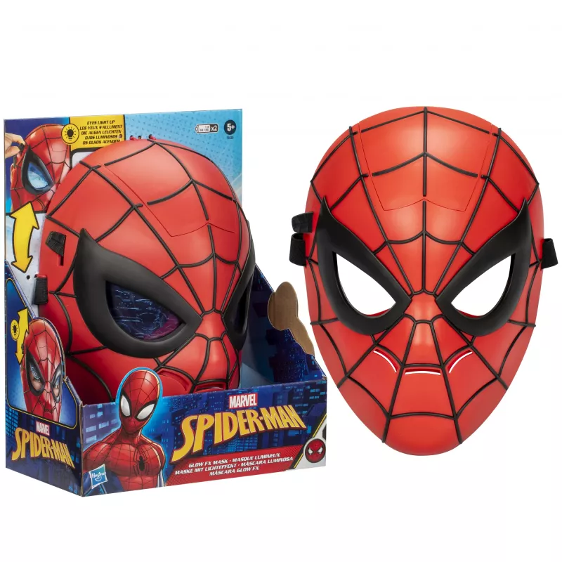 Marvel Spider-Man Glow FX kaukė, suaugusiems ir vaikams, nuo 5 metų, 1 vnt.