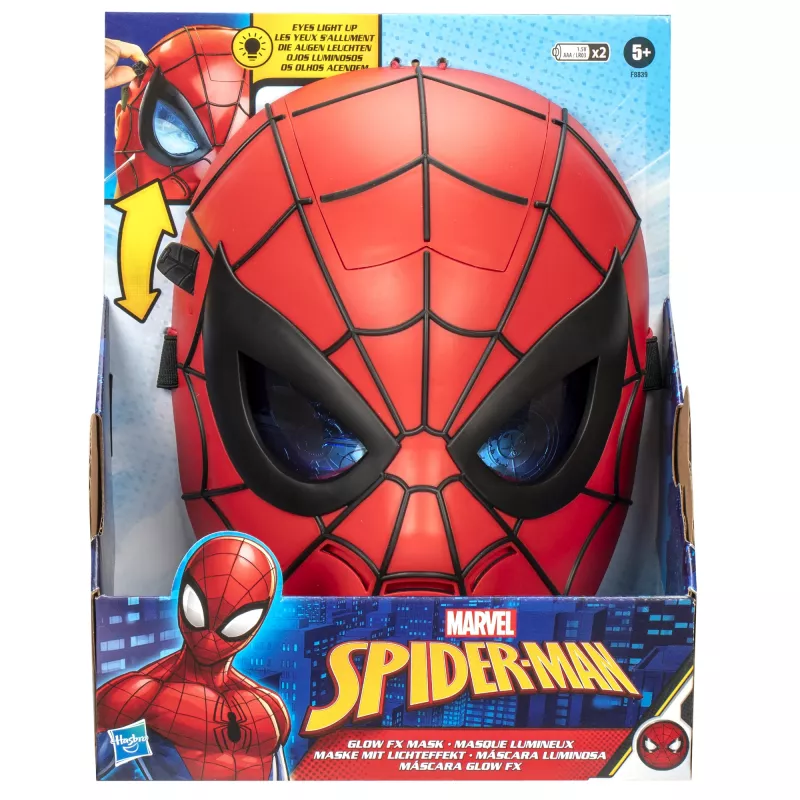 Marvel Spider-Man Glow FX kaukė, suaugusiems ir vaikams, nuo 5 metų, 1 vnt.