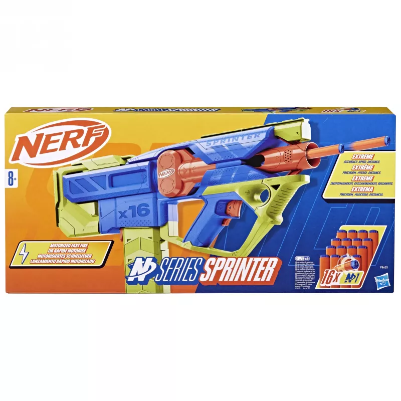 Nerf N Series Sprinter F8625 mėlynai žaliai oranžinis motorizuotas strėlių paleidėjas