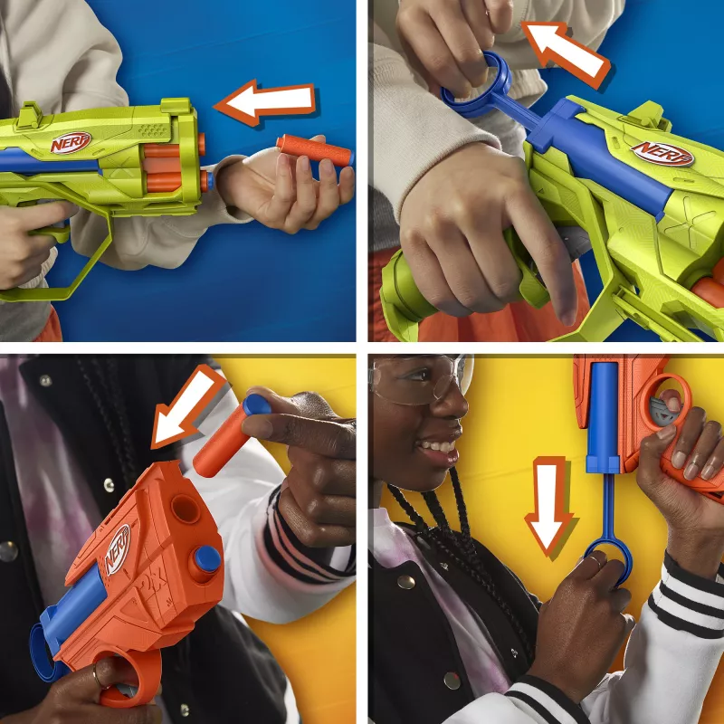 Nerf N Series Triple Action Pack, pistoletas žaislinis, 8 m.