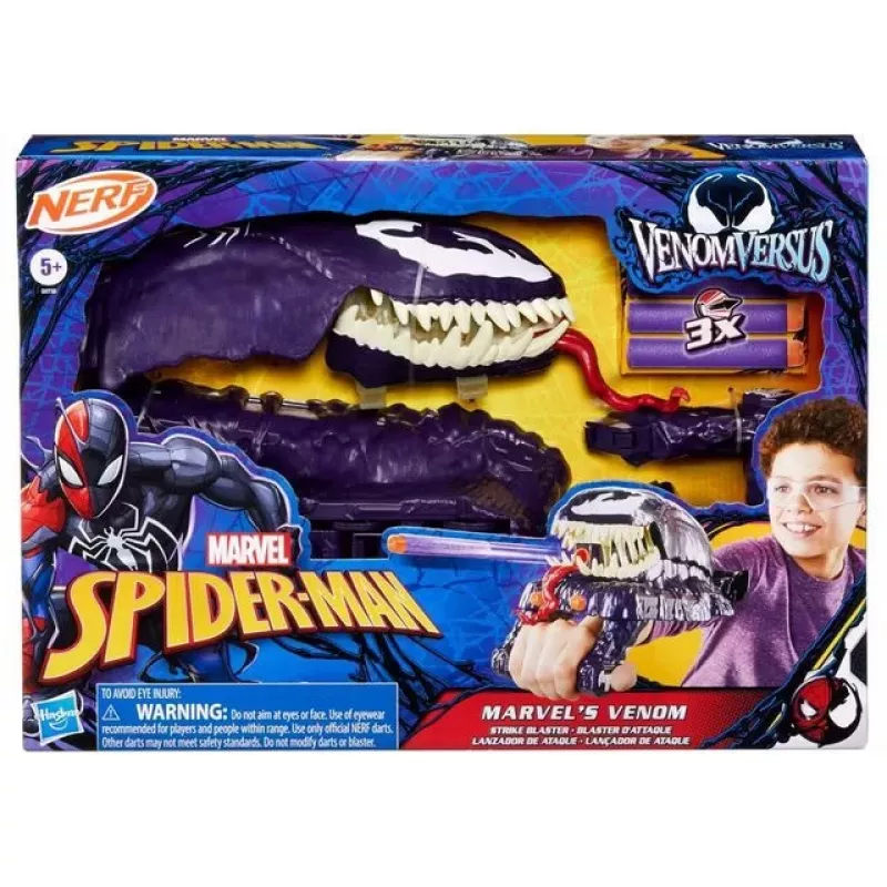 Pirštininis ginklų žaislas Hasbro Marvel Spider-Man Venom Strike Blaster Violet