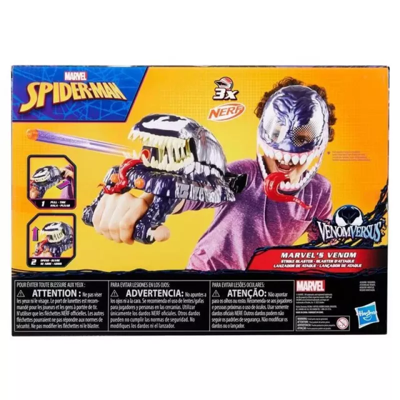 Pirštininis ginklų žaislas Hasbro Marvel Spider-Man Venom Strike Blaster Violet