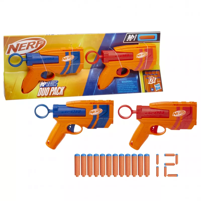 Žaislinis šaudyklės rinkinys NERF Playset Dual Pack N Series G1492 su 2 šaudyklėmis ir putplasčio strėlytėmis