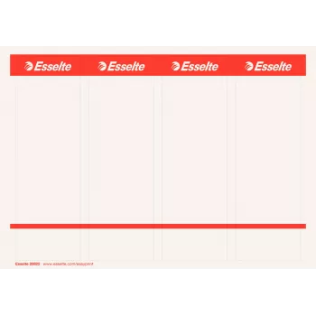 Esselte 20822 lipnios etiketės segtuvų nugarėlėms, 10 A4 lapų