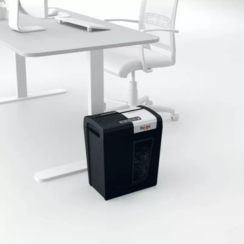 Rexel Secure MC6 Whisper-Shred popierinis smulkintuvas P5, mikro pjovimas, 2 x 15 mm, 18 L, 175 lapų, 55 dB, mygtukai