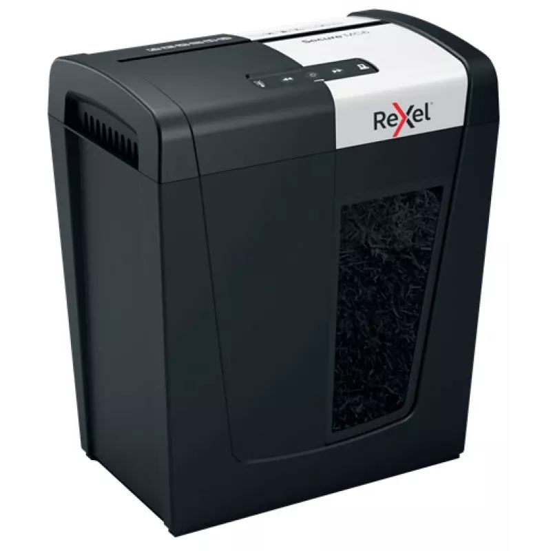 Rexel Secure MC6 Whisper-Shred popierinis smulkintuvas P5, mikro pjovimas, 2 x 15 mm, 18 L, 175 lapų, 55 dB, mygtukai