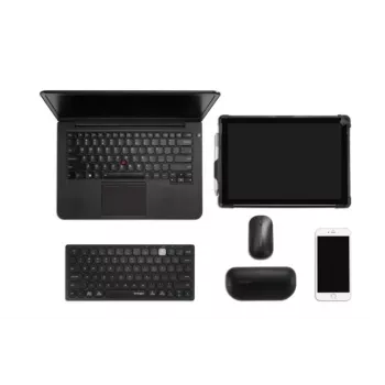 Kensington Dual Wireless Compact Keyboard - PN belaidė miniatiūrinė klaviatūra, Bluetooth, QWERTY, juoda