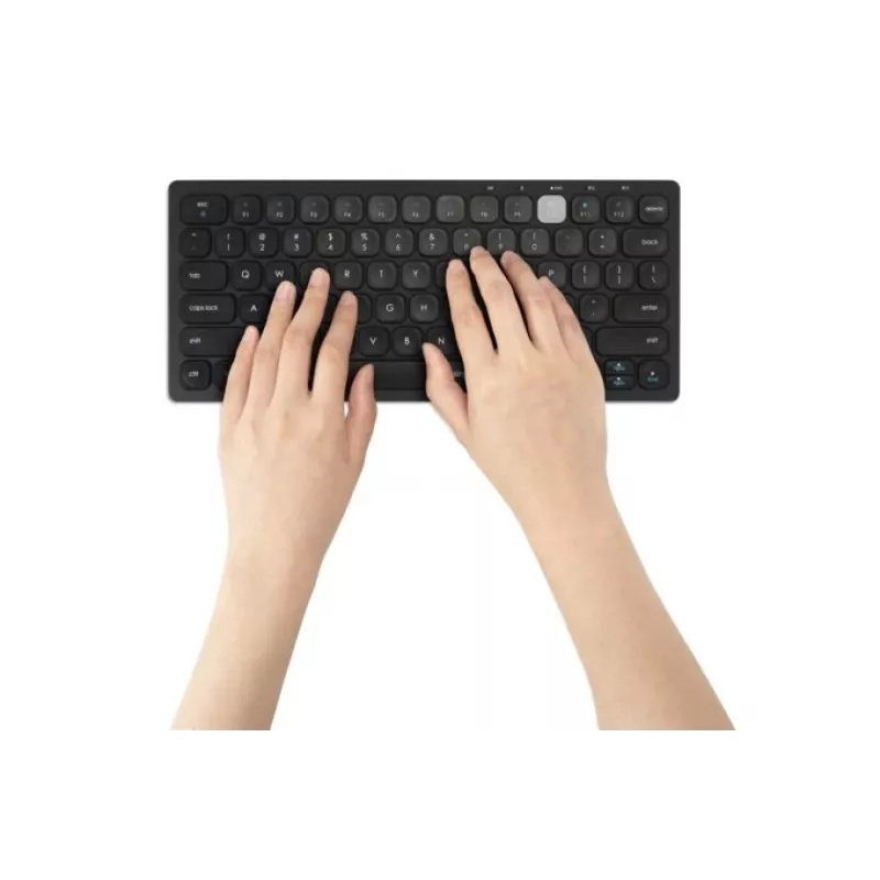 Kensington Dual Wireless Compact Keyboard - PN belaidė miniatiūrinė klaviatūra, Bluetooth, QWERTY, juoda