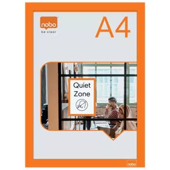 Nobo lipnus magnetinis plakatų rėmelis A4, oranžinis