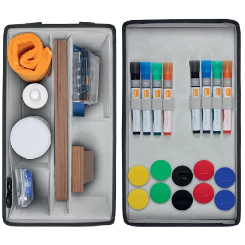 Nobo Whiteboard Accessories Kit Bag – rinkinys su priedais, įvairiaspalvis, 200 mm, 355 mm, 230 mm, krepšys
