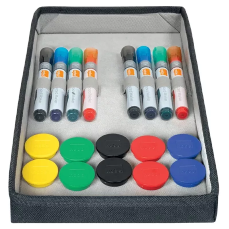 Nobo Whiteboard Accessories Kit Bag – rinkinys su priedais, įvairiaspalvis, 200 mm, 355 mm, 230 mm, krepšys