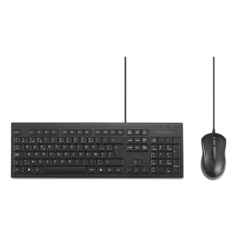 Kensington K75452BE – belaidis klaviatūros ir pelės rinkinys, USB, membraninis, AZERTY, juodas