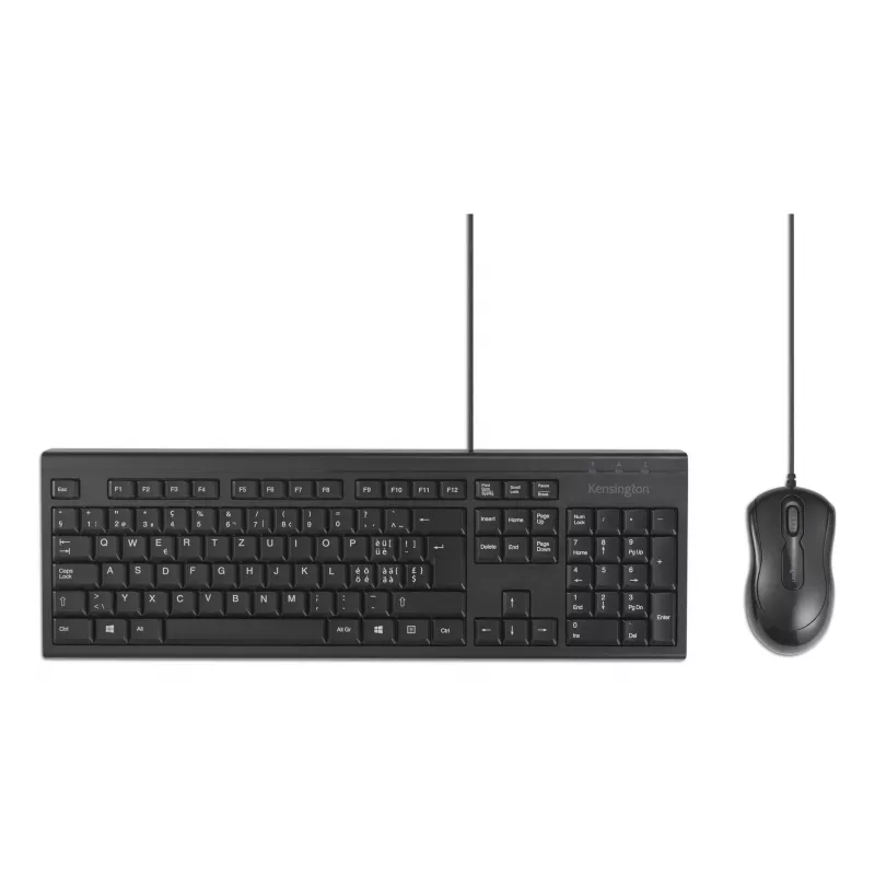 Kensington K75452CH belaidis klaviatūros ir pelės rinkinys, USB, membraninis, QWERTZ, juodas
