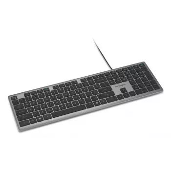 Kensington KB515 EQ belaidė klaviatūra USB-C/USB-A, pilno dydžio (100%), laidinė, USB, žirklinis mechanizmas, QWERTY, pilka