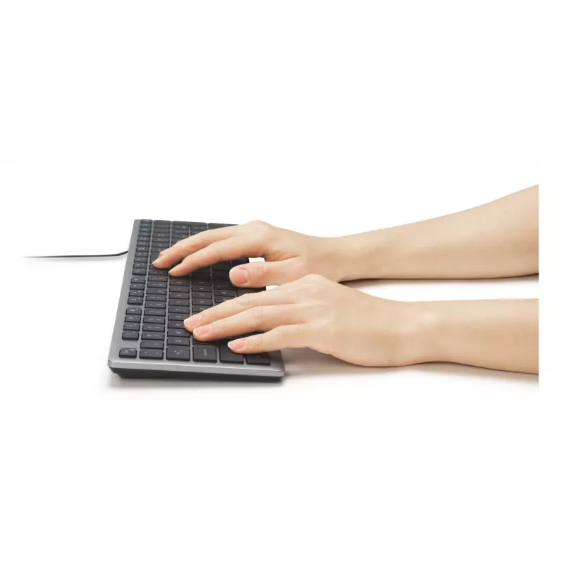 Kensington KB515 EQ belaidė klaviatūra USB-C/USB-A, pilno dydžio (100%), laidinė, USB, žirklinis mechanizmas, QWERTY, pilka