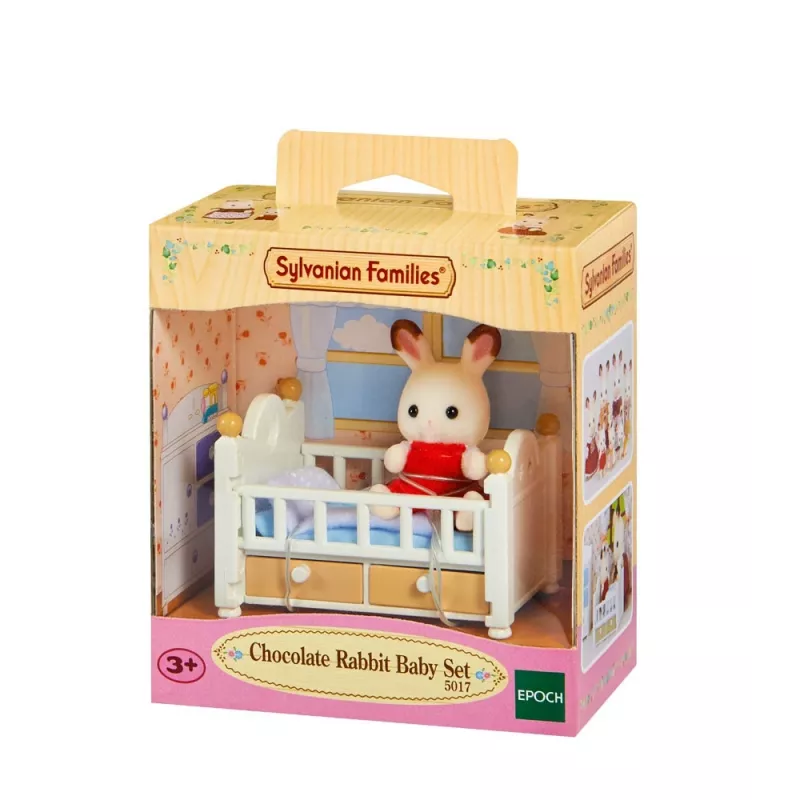 Sylvanian Families Šokoladinis Triušiukas Kūdikio Lovytė su Priedais