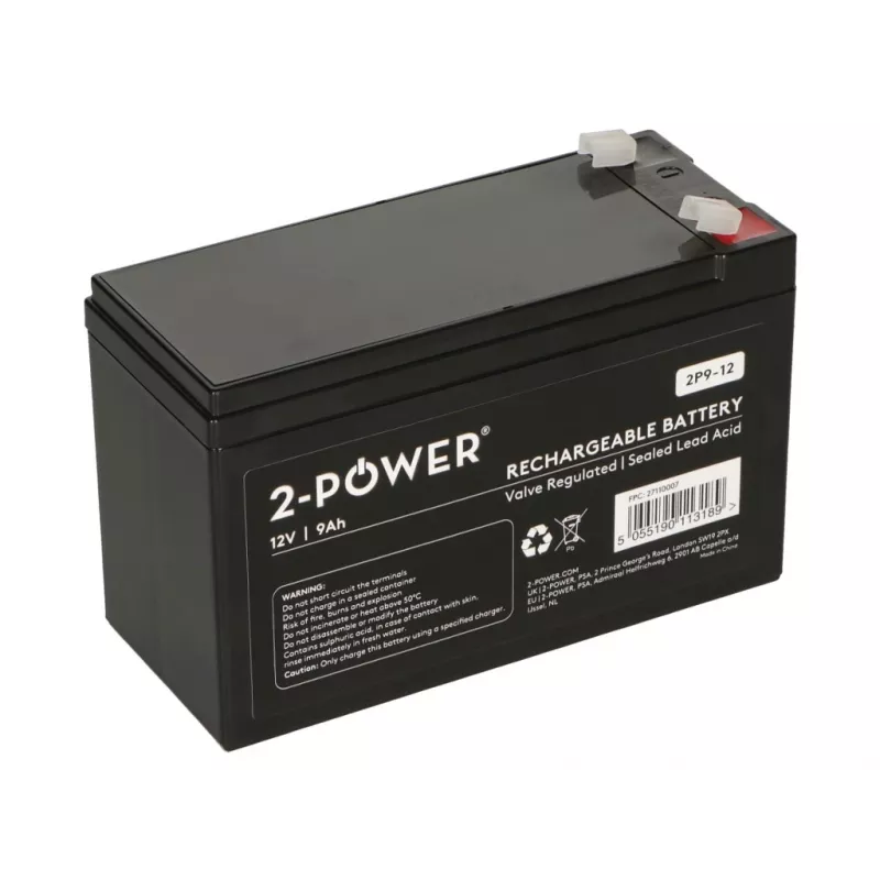 2-Power 2P9-12 UPS baterija sandarus švino-rūgštinis akumuliatorius (VRLA) 12 V 9 Ah
