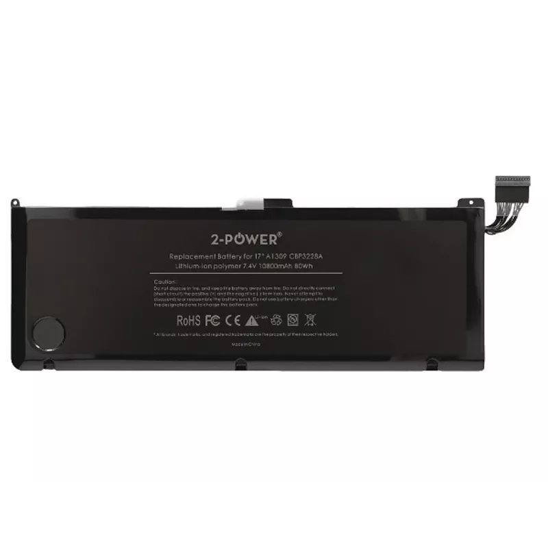 2-Power 7.4V 11200mAh Li-Polimer nešiojamojo kompiuterio baterija, skirta Apple MacBook Pro 17 inch A1297 (Mid 2009 EMC2272/EMC2329, Mid 2010 EMC2352)