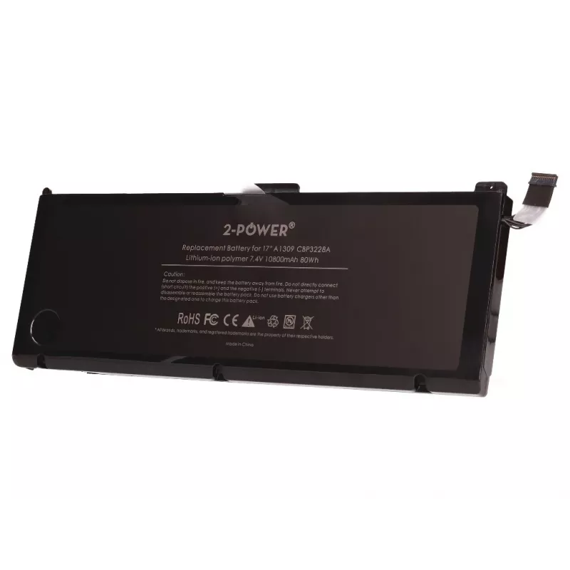 2-Power 7.4V 11200mAh Li-Polimer nešiojamojo kompiuterio baterija, skirta Apple MacBook Pro 17 inch A1297 (Mid 2009 EMC2272/EMC2329, Mid 2010 EMC2352)
