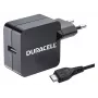 Duracell 2.4A sieninis įkroviklis telefonams/planšetėms, 5 V, 2.4 A, juodas