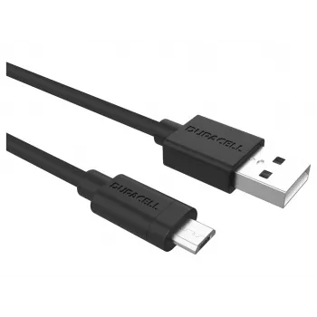 Duracell Sync/Charge kabelis 2 m, juodas, USB A – Micro-USB