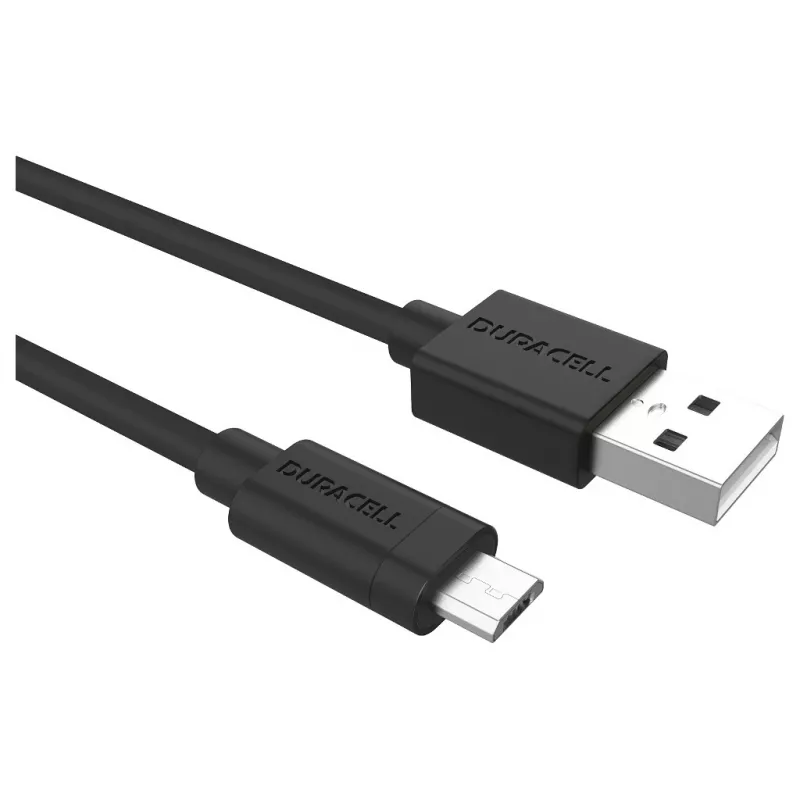 Duracell Sync/Charge kabelis 2 m, juodas, USB A – Micro-USB