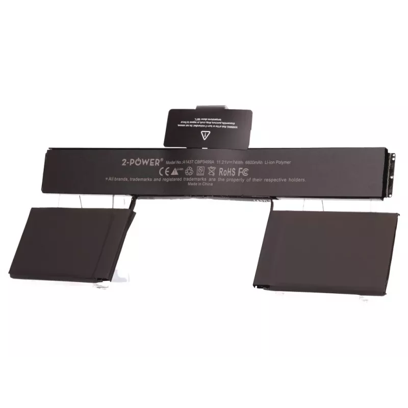 2-Power 11.21V 6600mAh Li-Polimer nešiojamojo kompiuterio baterija, skirta Apple MacBook Pro 13 colių A1425 (2012 m. pabaiga EMC2557, 2013 m. pradžia EMC2672)