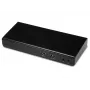 2-Power USB 3.0 dviejų ekranų dokų stotelė, jungtis: USB Type-A, USB Type-B, 3,5 mm, Gigabit Ethernet, juoda