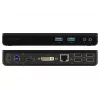 2-Power USB 3.0 dviejų ekranų dokų stotelė, jungtis: USB Type-A, USB Type-B, 3,5 mm, Gigabit Ethernet, juoda