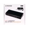 2-Power USB 3.0 dviejų ekranų dokų stotelė, jungtis: USB Type-A, USB Type-B, 3,5 mm, Gigabit Ethernet, juoda