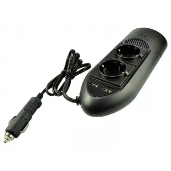 Duracell 175W inverteris su dviem EU lizdais, universalus, vidaus naudojimui, 12 V, 175 W