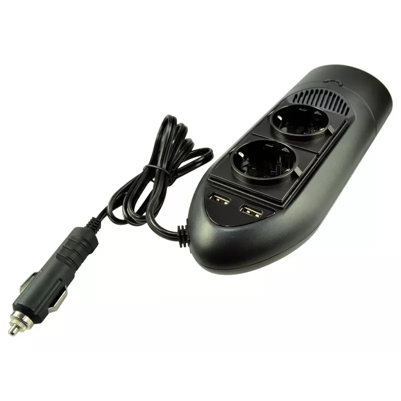 Duracell 175W inverteris su dviem EU lizdais, universalus, vidaus naudojimui, 12 V, 175 W