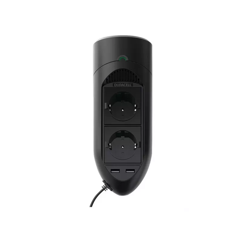 Duracell 175W inverteris su dviem EU lizdais, universalus, vidaus naudojimui, 12 V, 175 W