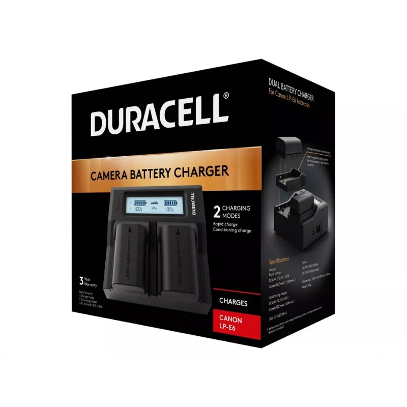 Duracell DRC6103 dvigubų kamerų baterijų įkroviklis