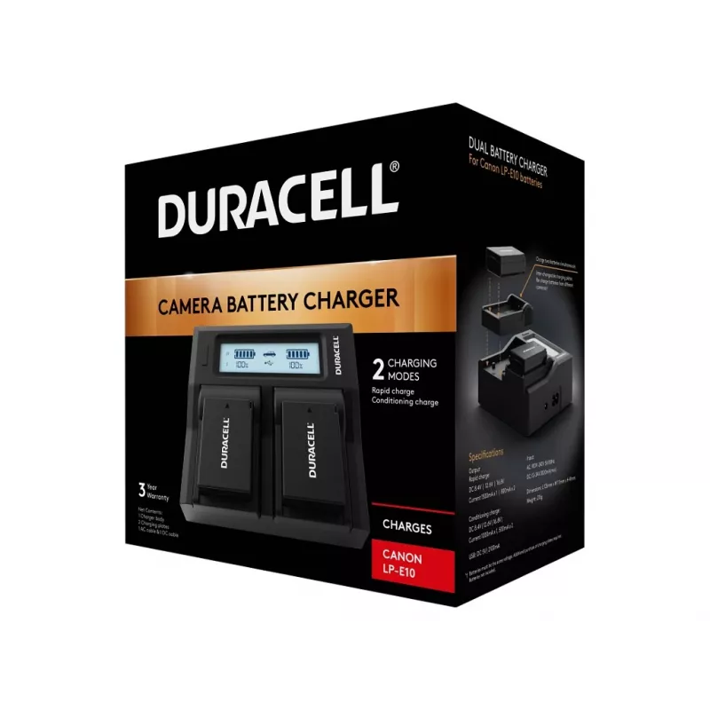 Duracell DRC6105 Įkroviklis Fotoaparatų Baterijoms