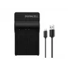 Duracell USB įkroviklis skaitmeninių fotoaparatų baterijoms, Nikon EN-EL3e, FujiFilm NP-150, juodas