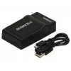 Duracell USB įkroviklis skaitmeninių fotoaparatų baterijoms, Panasonic CGA-S005/S007/S008, juodas