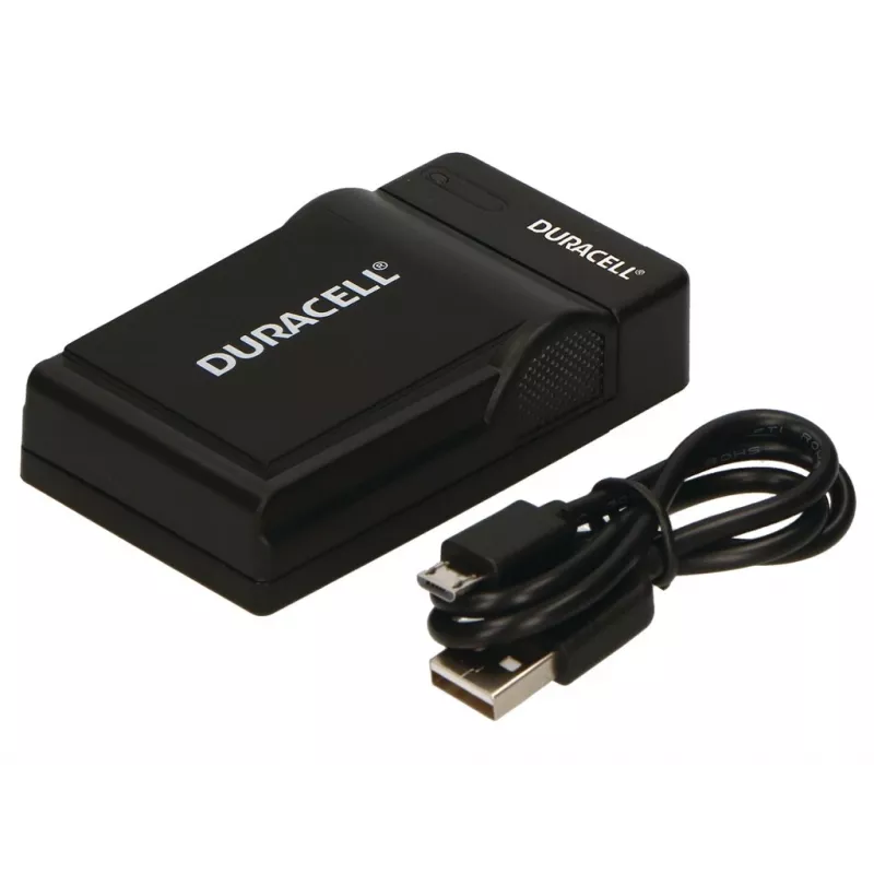 Duracell USB įkroviklis skaitmeninių fotoaparatų baterijoms, Panasonic CGA-S005/S007/S008, juodas