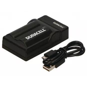 Duracell USB įkroviklis skaitmeninių fotoaparatų baterijoms, Panasonic CGA-S002E, CGA-S006, juodas, 5 V
