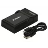 Duracell USB kroviklis skaitmeniniams fotoaparatams, tinka Panasonic DMW-BLD10E, juodas, 5 V
