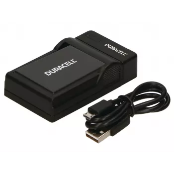 Duracell USB kroviklis skaitmeniniams fotoaparatams, tinka Panasonic DMW-BLD10E, juodas, 5 V
