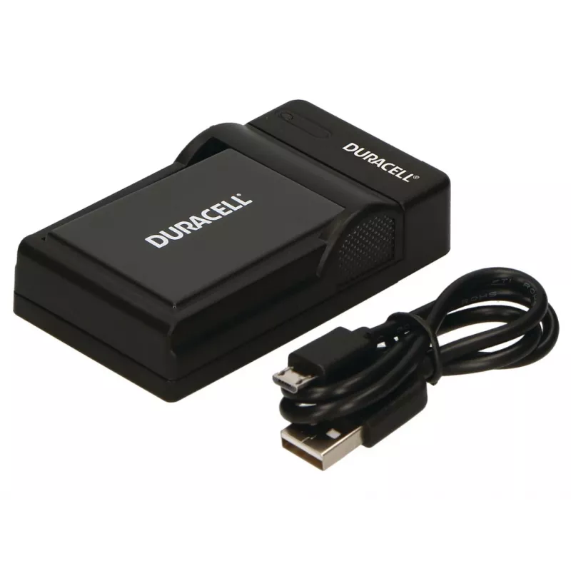 Duracell USB kroviklis skaitmeniniams fotoaparatams, tinka Panasonic DMW-BLD10E, juodas, 5 V