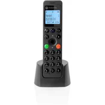 Motorola DOT201 belaidis DECT telefonas su garsiakalbiu ir skambučio numerio atpažinimu, juodas
