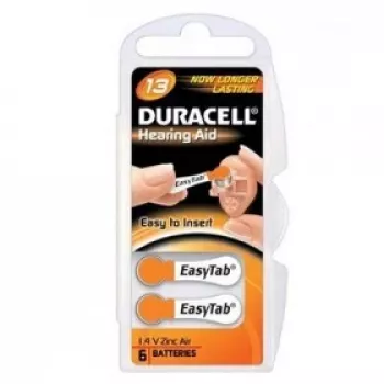 Baterija klausos aparatams Duracell DA13 (cinko-oro, vienkartinė, 1,4 V)